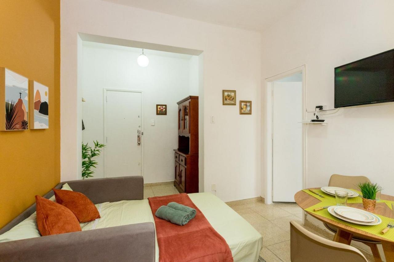 Conforto E Relax, Caminhando Para A Praia De Copacabana, Quarto E Sala, Completo, Com Wi Fi, Cozinha, Ar Condicionado Рио-де-Жанейро Экстерьер фото